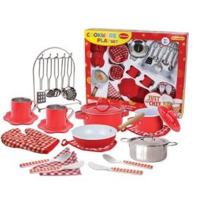 Játék edénykészlet 26 db-os (piros)