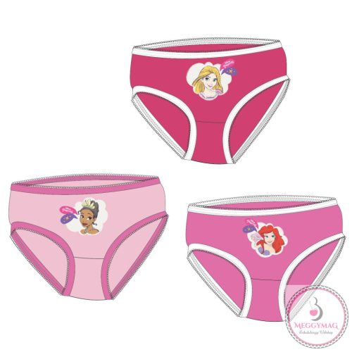 Disney Hercegnők Pink gyerek fehérnemű, bugyi 3 darab/csomag 2 - 6 év / 92 - 116 cm