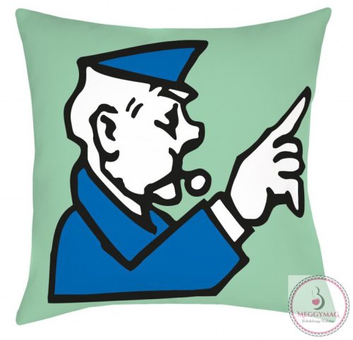 Monopoly Policeman párna, díszpárna 40x40 cm