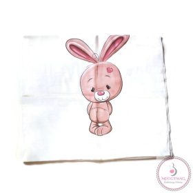 Mintás textil pelenka  - nyuszi lány 