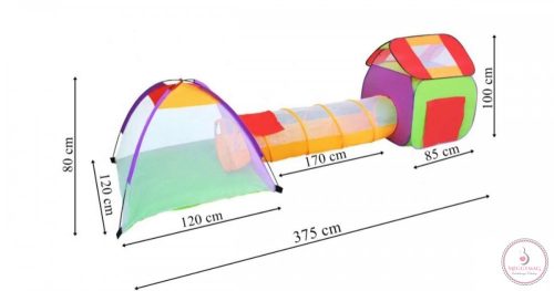 Játszósátor alagúttal