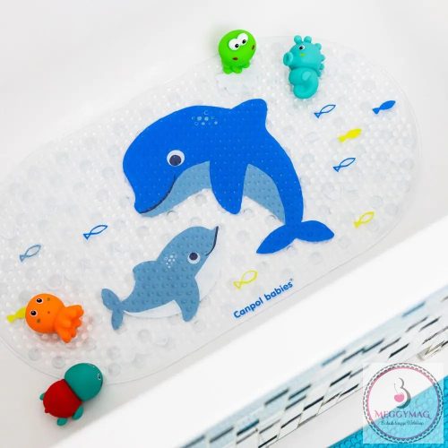 Canpol babies csúszásgátló - csúszásmentes alátét a kádba, LOVE&SEA blue
