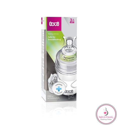 Lovi önsterilizáló cumisüveg SuperVent 250 ml 3 hó+