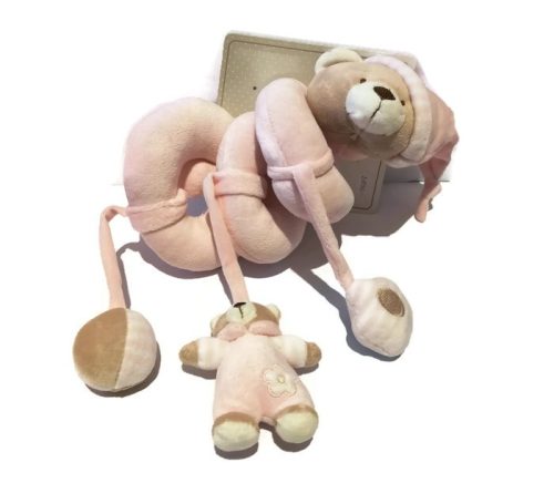 Baby bruin plüss maci spirál rózsaszín
