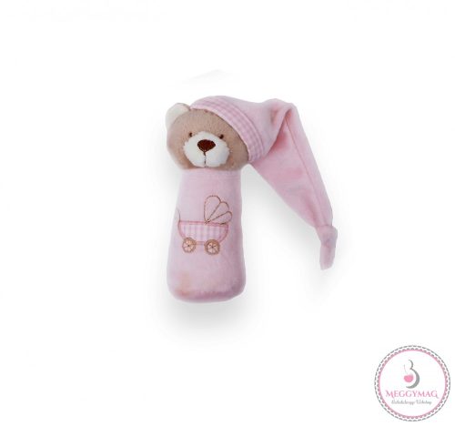 Baby bruin plüss maci - sípolós rózsaszín