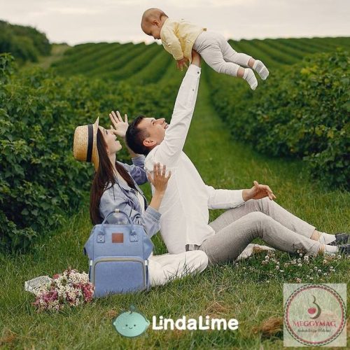 Lindalime Pelenkázó Hátizsák Luxus fekete, KÉSZLETEN A BOLTBAN!