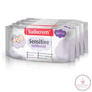   Törlőkendő Sudocrem sensitive quattro pack (4x55 db) - 220 db 