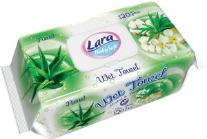Lara aloe verás törlőkendő, 120 lapos
