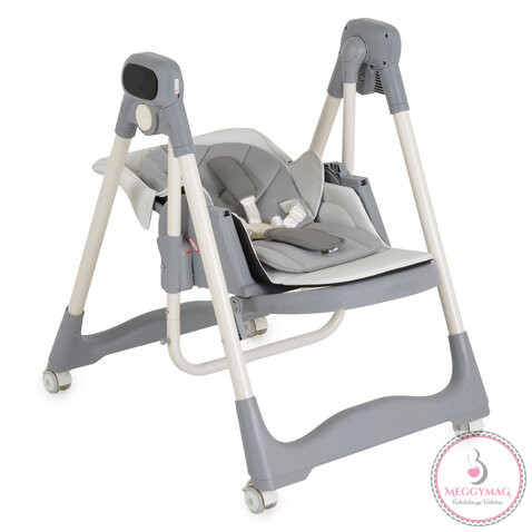 FUJI etetőszék és hinta 2in1 prémium huzattal SZÜRKE