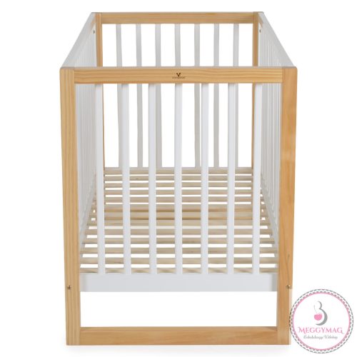SIERRA fa babaágy rácsos 60*120cm FEHÉR/NATUR