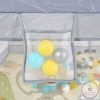 GAMEZONE  járóka összecsukható szőnyeggel, 60 labdával 180x200 SZÜRKE
