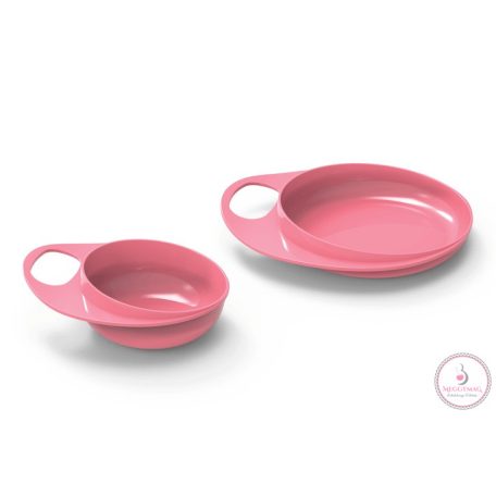 Nuvita EasyEating tál + tányér - cool pink - 8461