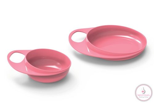 Nuvita EasyEating tál + tányér - cool pink - 8461