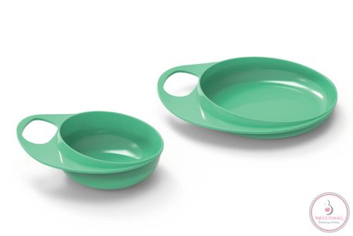 Nuvita EasyEating tál + tányér - cool green - 8461