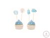 Cupcakes díszek - Baby Shower Fiú 12 drb