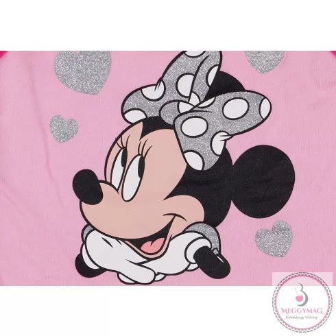 Disney Minnie szívecskés belül bolyhos ujjatlan rugdalózó, 68-as