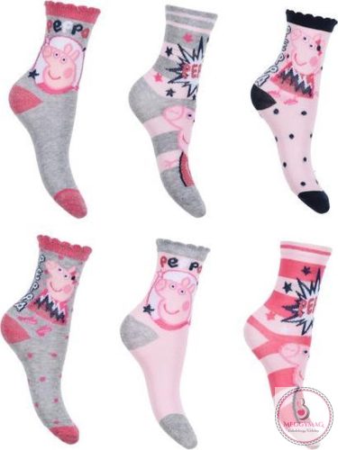 Peppa malac Sparkle Steps gyerek zokni  23-34