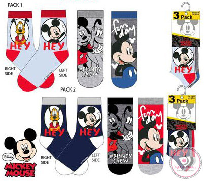 Disney Mickey Crew gyerek zokni 23-34