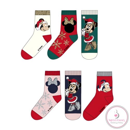 Disney Minnie Snow karácsonyi gyerek zokni 23-34