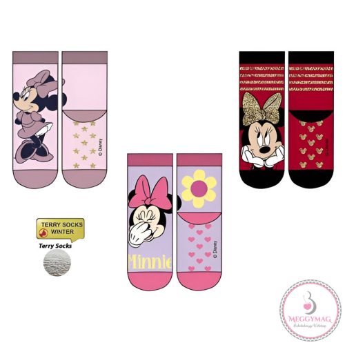 Disney Minnie Chic gyerek vastag csúszásgátlós zokni 23-34