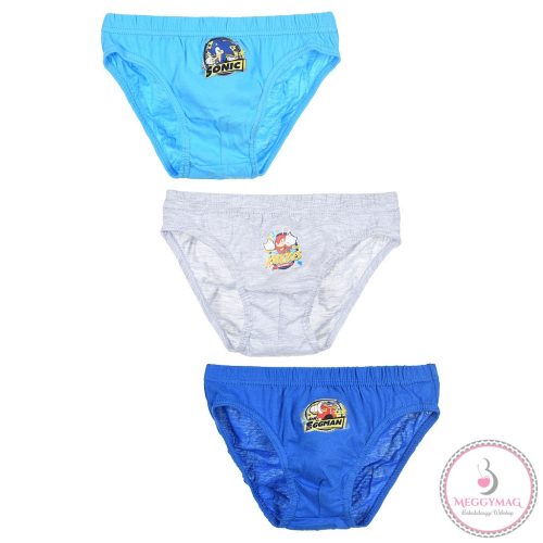 Sonic a sündisznó gyerek fehérnemű, alsó 3 darab/csomag 3 - 8 év / 98 - 128 cm
