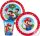 Super Mario Mushroom Kingdom étkészlet, micro műanyag szett, pohárral 260 ml