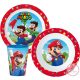 Super Mario Mushroom Kingdom étkészlet, micro műanyag szett, pohárral 260 ml
