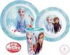 Disney Jégvarázs Blue Forest étkészlet, micro műanyag szett, pohárral 260 ml