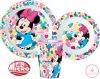 Disney Minnie Feel Good étkészlet, micro műanyag szett, pohárral 260 ml