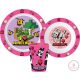 Minecraft Girls étkészlet, micro műanyag szett, pohárral 260 ml