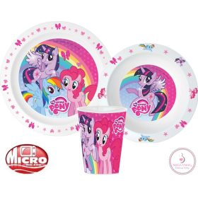   Én kicsi pónim Pink étkészlet, micro műanyag szett, pohárral 260 ml
