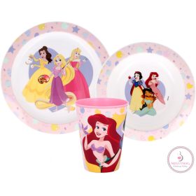   Disney Hercegnők True étkészlet, micro műanyag szett, pohárral 260 ml