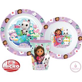   Gabi babaháza Wonderland étkészlet, micro műanyag szett, pohárral 260 ml
