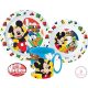 Disney Mickey Cool Summer étkészlet, micro műanyag szett bögrével 350 ml