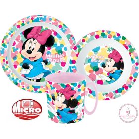   Disney Minnie Feel Good étkészlet, micro műanyag szett bögrével 350 ml