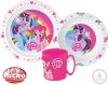 Én kicsi pónim Pink étkészlet, micro műanyag szett bögrével 350 ml