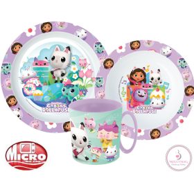   Gabi babaháza Wonderland étkészlet, micro műanyag szett bögrével 350 ml