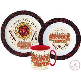   Stranger Things étkészlet, micro műanyag szett bögrével 350 ml