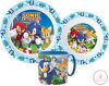 Sonic a sündisznó étkészlet, micro műanyag szett bögrével 265 ml