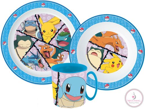 Pokémon étkészlet, micro műanyag szett bögrével 265 ml