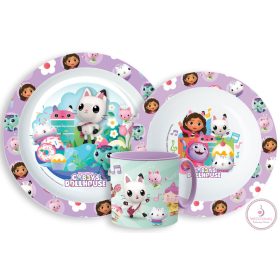   Gabi babaháza Wonderland étkészlet, micro műanyag szett bögrével 265 ml