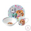 Mancs Őrjárat Girl Stars porcelán étkészlet Díszdobozban