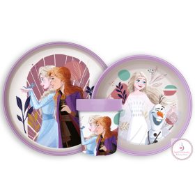   Disney Jégvarázs Journey csúszásmentes étkészlet, micro műanyag szett