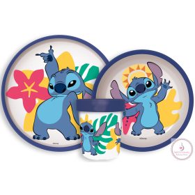   Disney Lilo és Stitch Palms csúszásmentes étkészlet, micro műanyag szett