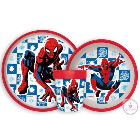   Pókember Midnight Flyer csúszásmentes étkészlet, micro műanyag szett