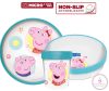 Peppa malac Core csúszásmentes étkészlet, micro műanyag szett
