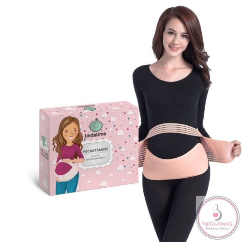 Kismama Pocaktámasz, L (100-145cm), Ében-fekete
