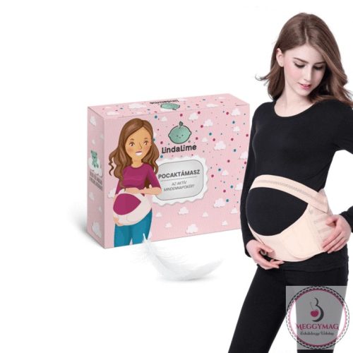 Kismama Pocaktámasz, XXL (125-160cm), Ében-fekete, KÉSZLETEN A BOLTBAN!