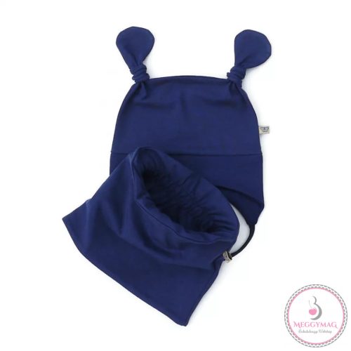 Symbyo baba füles sapka, Élettel teli kék, 36-40 cm (kb. 0-4 hónapos)