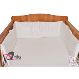 Rácsvédő, egyenes fejvédő kiságyba, fehér